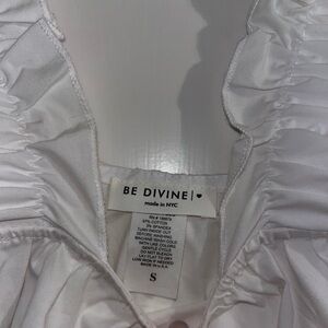 Be Divine blouse: size small but can fit a medium and probably a large.